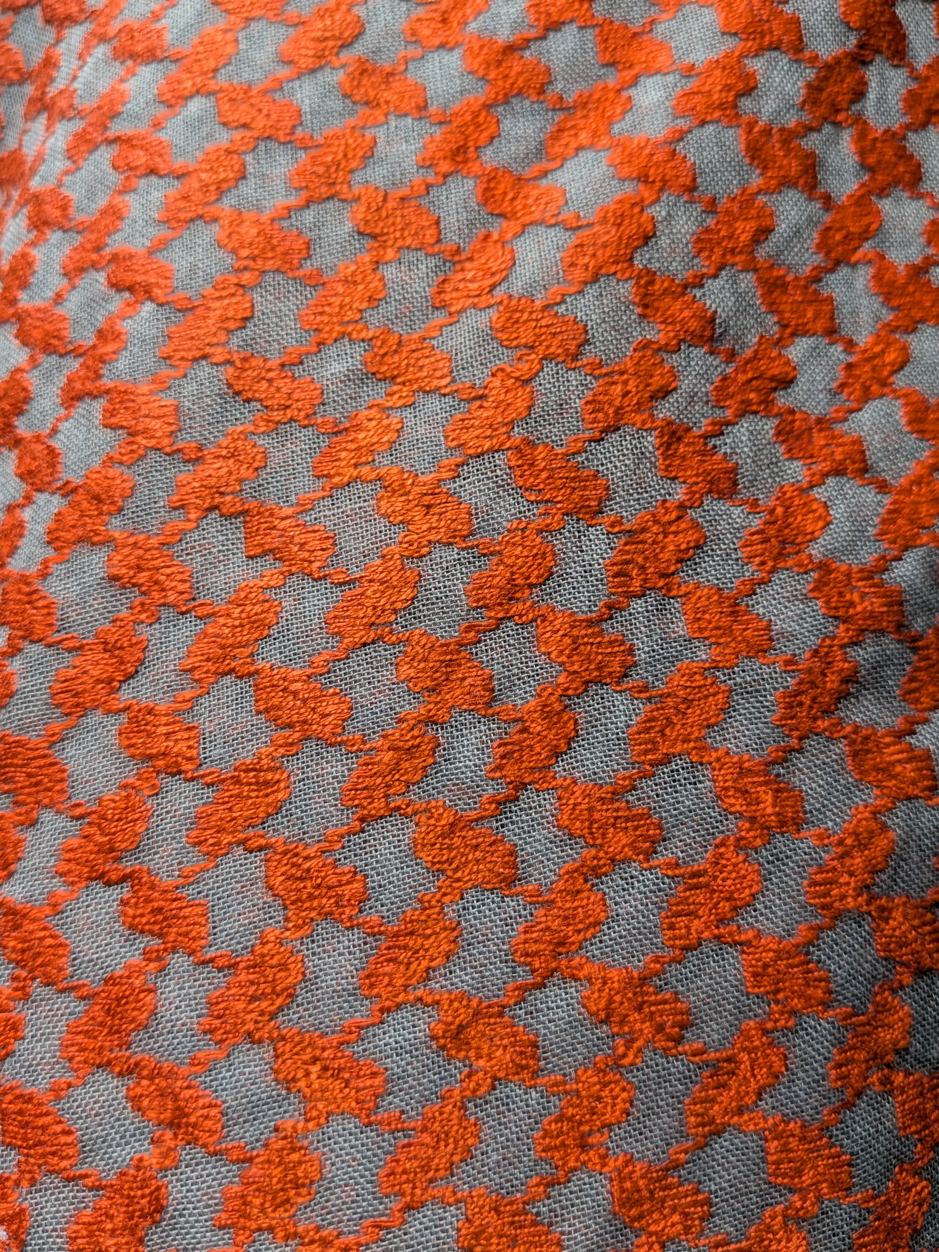 Keffieh soft — Gris & orange